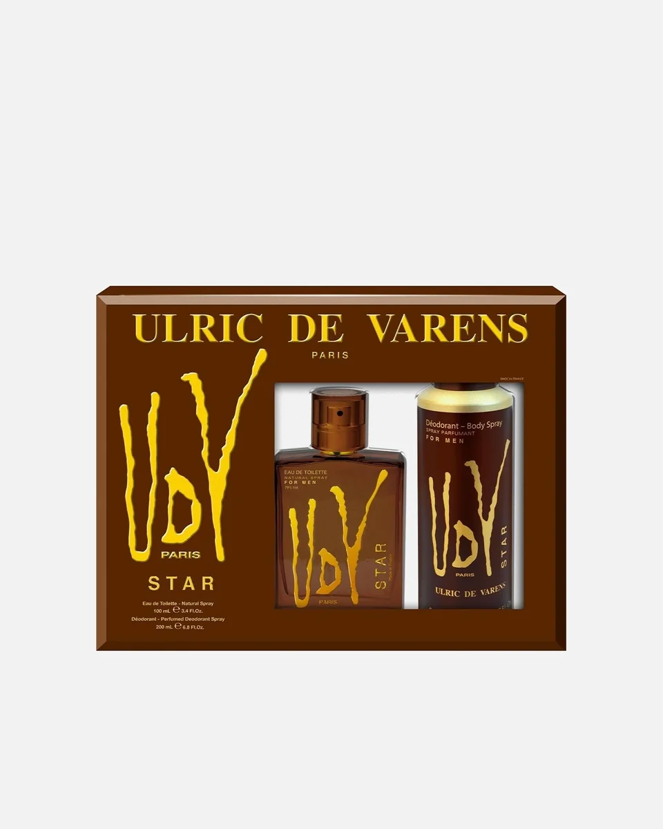 Ulric de varens Star coffret homme UDV star Eau De Toilette   Déodorant en spray -200ml